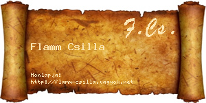Flamm Csilla névjegykártya