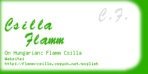 csilla flamm business card